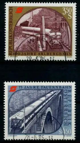 ÖSTERREICH 1984 Nr 1785-1786 zentrisch gestempelt 70020E