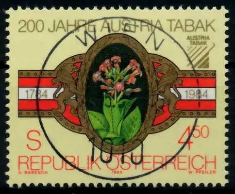 ÖSTERREICH 1984 Nr 1769 gestempelt 70009E