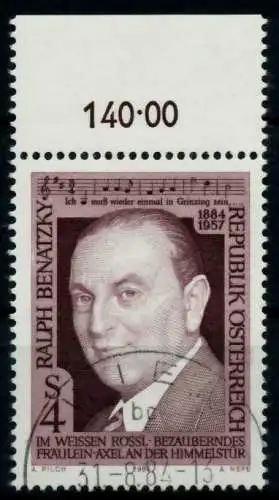 ÖSTERREICH 1984 Nr 1781 zentrisch gestempelt ORA 700156
