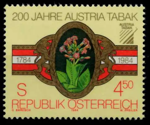 ÖSTERREICH 1984 Nr 1769 postfrisch SB6667E
