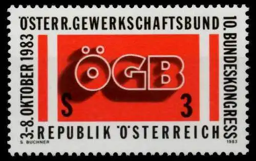 ÖSTERREICH 1983 Nr 1754 postfrisch SB638BA