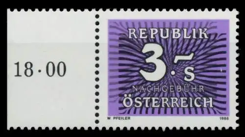 ÖSTERREICH PORTOMARKEN 1985 89 Nr 263 postfrisch ORA 6F21BA