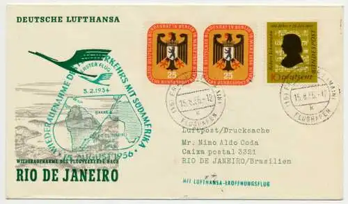 BERLIN 1956 Nr 137 65 LUFTHANSA BRIEF MIF 732936