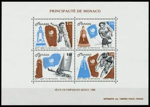 MONACO Block 40 postfrisch 7259DA