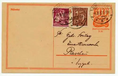 DEUTSCHES REICH Nr P141+161+165 GEBRAUCHT POSTK 720EAA
