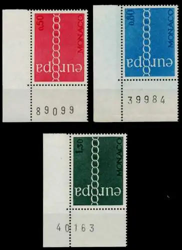 MONACO 1971 Nr 1014-1016 postfrisch ECKE-ULI 760D3E