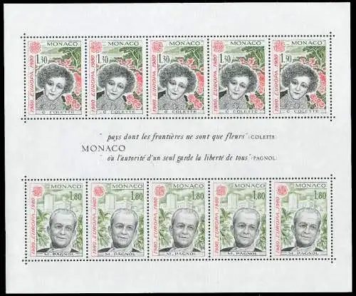 MONACO Block 16 postfrisch 74B966