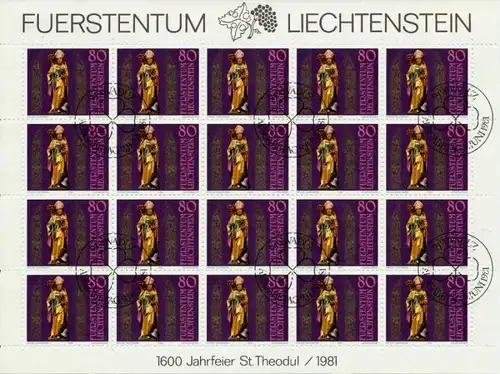 LIECHTENSTEIN BOGEN Nr 775 zentrisch gestempelt BO 74B84E