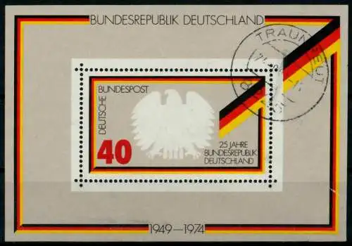 BRD BLOCK KLEINBOGEN Block 10 gestempelt 75D2CE