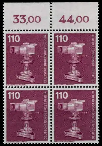 BERLIN DS INDUSTRIE u. TECHNIK Nr 668 postfrisch VIERER 7483DA