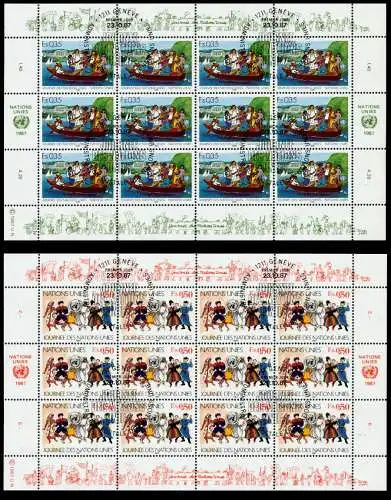 UNO GENF Nr 158KB-159KB zentrisch gestempelt S003832