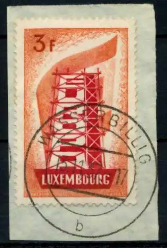 LUXEMBURG 1956 Nr 556 zentrisch gestempelt Briefst³ck 74B746