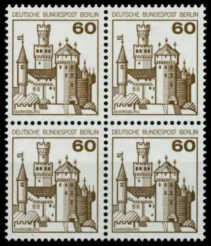 BERLIN DS BURGEN u. SCHLÖSSER Nr 537 postfrisch VIERERB 7484CE