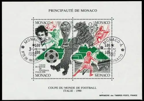 MONACO Block 48 zentrisch gestempelt S0028AA
