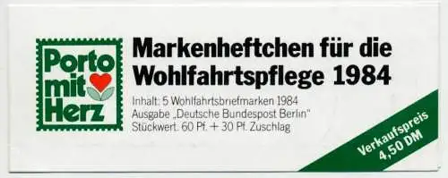 BERLIN Nr 725 PRIVATMARKENHEFTCHEN postfrisch MH 73ED6A