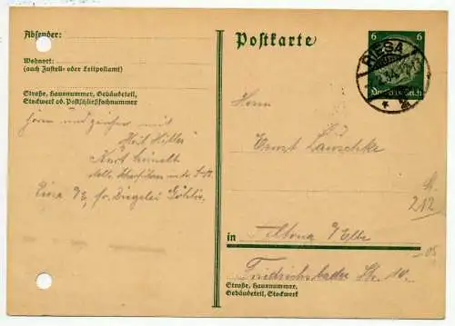 DEUTSCHES REICH Nr P218I GEBRAUCHT POSTKARTE 73E982