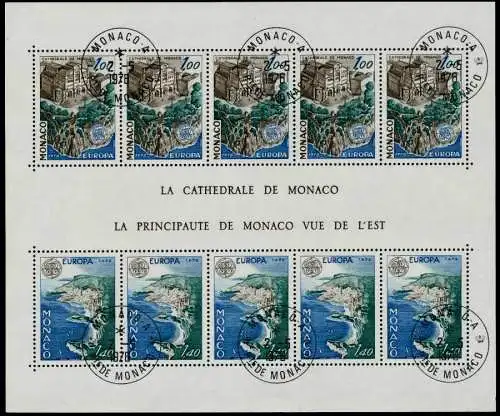 MONACO Block 12 zentrisch gestempelt S0023EA
