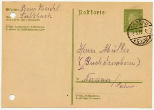 DEUTSCHES REICH Nr P199I GEBRAUCHT POSTKARTE 73EA0A