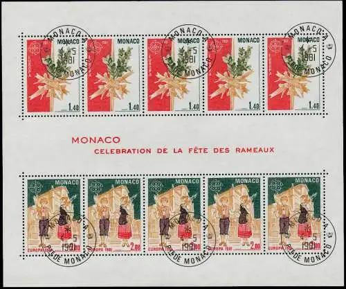 MONACO Block 17 zentrisch gestempelt 742EE6