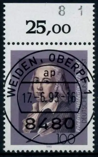 BRD 1993 Nr 1681 zentrisch gestempelt ORA 78E65E