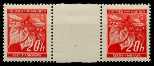BÖHMEN MÄHREN Nr 22ZW postfrisch ZW-STEG PAAR 780D3E