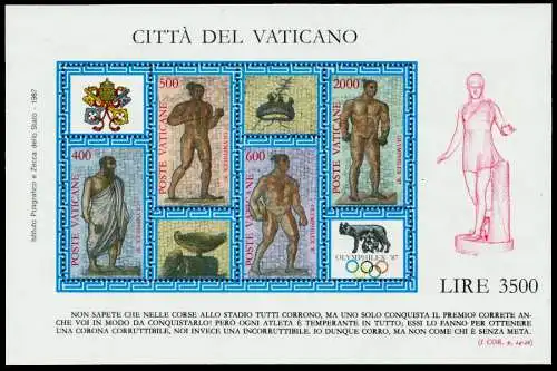 VATIKAN Block 9 postfrisch S00620A