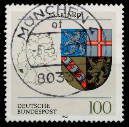 BRD 1994 Nr 1712 zentrisch gestempelt 78E9BE