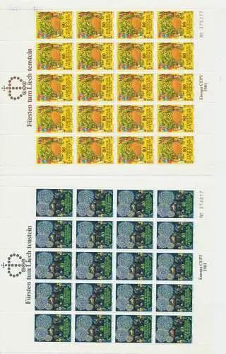 LIECHTENSTEIN BLOCK KLEINBOGEN Nr 764KB-765KB ungebraucht S5452F6