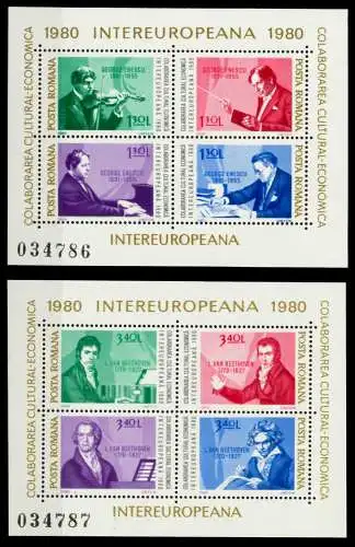 RUMÄNIEN Block 169 + 170 postfrisch S0050BE