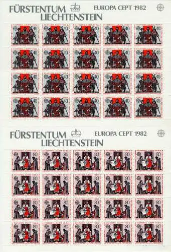 LIECHTENSTEIN BLOCK KLEINBOGEN Nr 791KB-792KB ungebraucht S545322