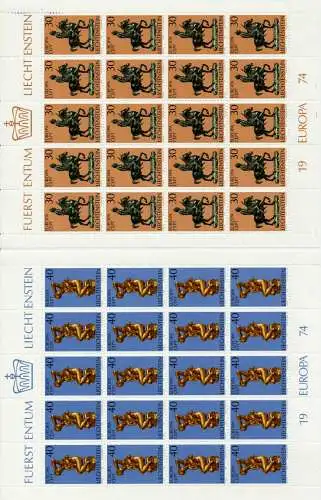 LIECHTENSTEIN BLOCK KLEINBOGEN Nr 600KB-601KB ungebraucht S5452C6