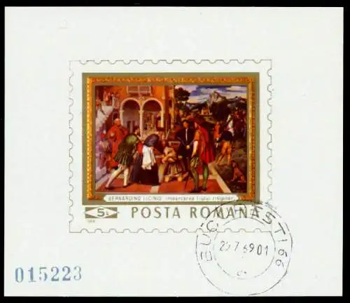 RUMÄNIEN Block 73 zentrisch gestempelt S0052FA