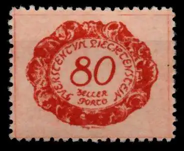 LIECHTENSTEIN PORTOMARKEN 1920 Nr 9 postfrisch 7A6F7E