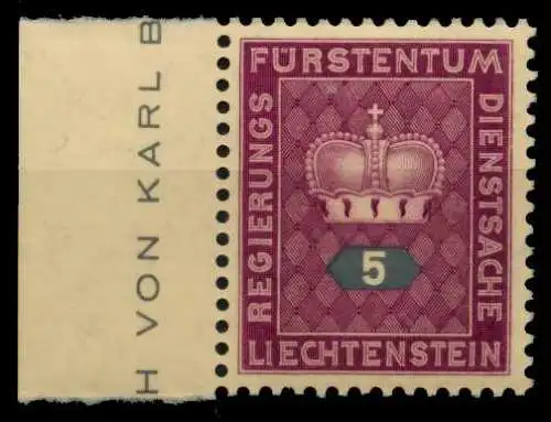 LIECHTENSTEIN DIENSTMARKEN 1950 Nr 35x postfrisch 7A6E32