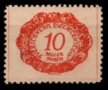 LIECHTENSTEIN PORTOMARKEN 1920 Nr 2 postfrisch 7A6F8A