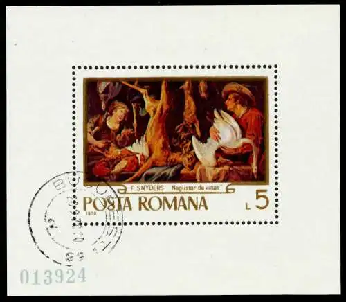 RUMÄNIEN Block 78 zentrisch gestempelt S0052C2