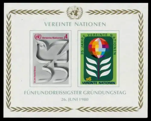 UNO WIEN Block 01 postfrisch S0045A6