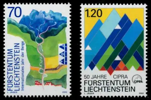 LIECHTENSTEIN 2002 Nr 1289-1290 postfrisch S5456DA