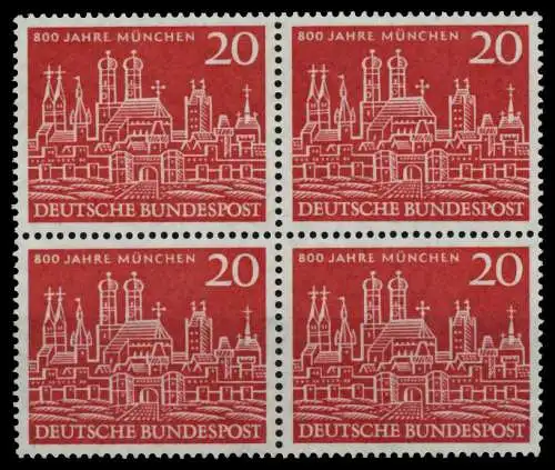 BRD 1958 Nr 289 postfrisch VIERERBLOCK 779FE6