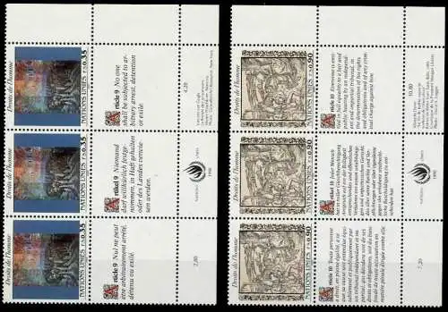 UNO GENF Nr 192S3-193S3 postfrisch 3ER STR ECKE-URE 780B0A