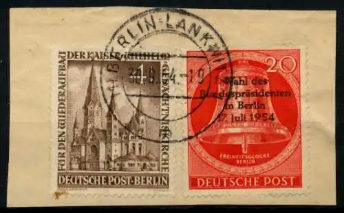 BERLIN 1953 Nr 106+118 gestempelt Briefst³ck zentrisch 76D656