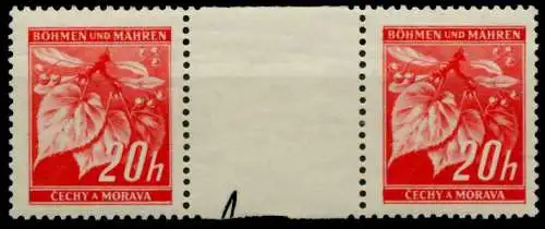 BÖHMEN MÄHREN Nr 22ZW postfrisch ZW-STEG PAAR 780D72