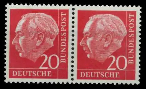 BRD DS HEUSS 1 Nr 185YII postfrisch WAAGR PAAR 784E1A