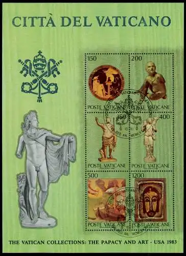 VATIKAN Block 7 zentrisch gestempelt S0057F2