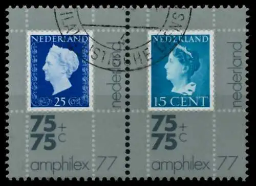 NIEDERLANDE 1976 Nr 1086WP-1087WP gestempelt WAAGR PAAR S00913A