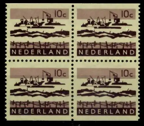 NIEDERLANDE Nr 800XxDo+800XxDu postfrisch VIERERBLOCK S00908E