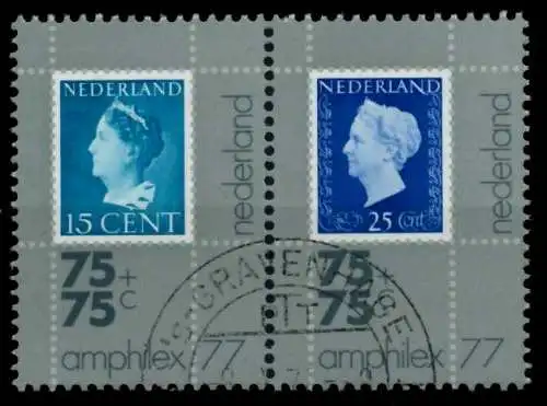 NIEDERLANDE 1976 Nr 1086WP-1087WP gestempelt WAAGR PAAR 79D476