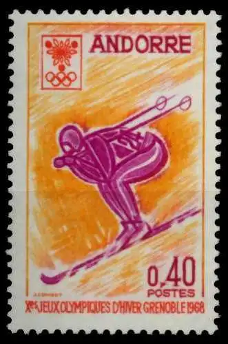 ANDORRA (FRANZ. POST) 1968 Nr 207 postfrisch S00928A