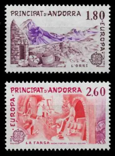 ANDORRA (FRANZ. POST) 1983 Nr 334-335 postfrisch 79D52A