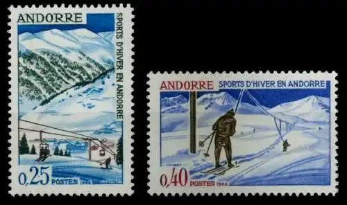 ANDORRA (FRANZ. POST) 1966 Nr 195-196 postfrisch S0092E6